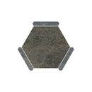 Burnt Umber Brown Gray 9x10 Matte Hexagon Porcelain Tile (18 pack, 8.07 sq ft/case)