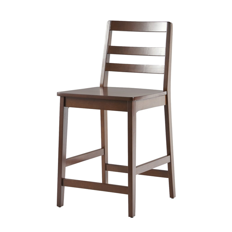 Erekson Solid Wood Ladder Back Bar Stool, Set of 2