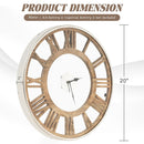 16-20 Inch Silent Wall Clock with Roman Numerals by LJGDeals