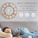 16-20 Inch Silent Wall Clock with Roman Numerals by LJGDeals
