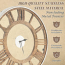 16-20 Inch Silent Wall Clock with Roman Numerals by LJGDeals