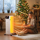 1500W Oil Filled Radiator Heater with Remote Control 3 Modes 24H Timer