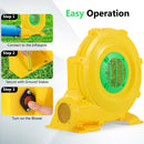 780W Bounce House Blower 1 HP Portable Air Pump Fan with Handle and Ground Stakes by LJGDeals