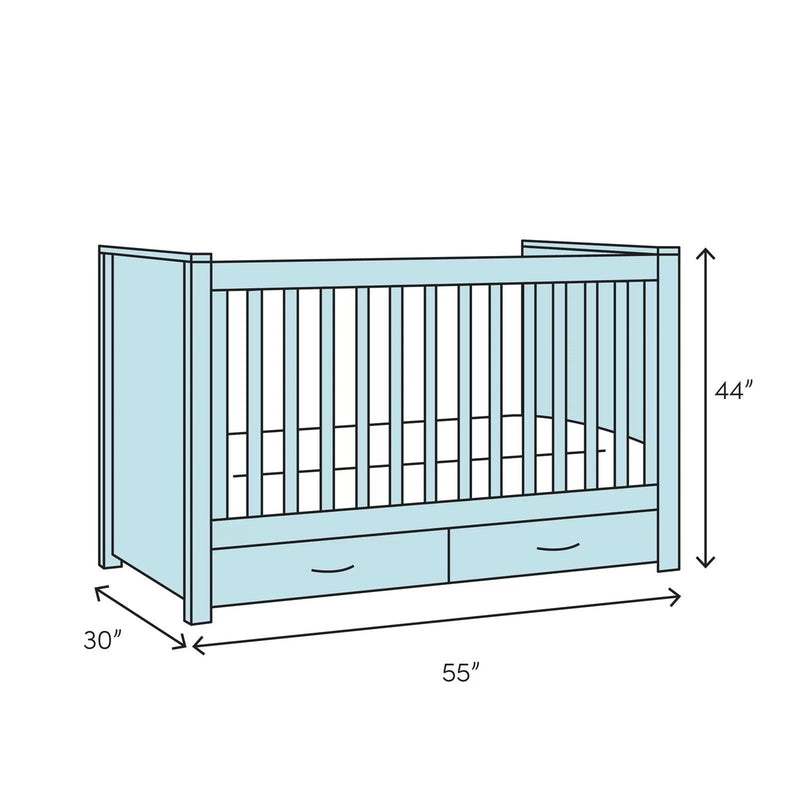 SF Home Espresso Solid Wood Convertible Crib - Toddler Bed Sold Separately, photo 5 of 5