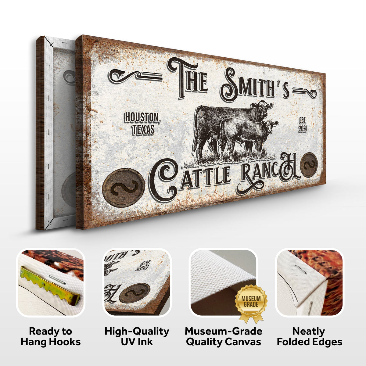 Branded Cattle Ranch Sign IV, photo 5 of 8