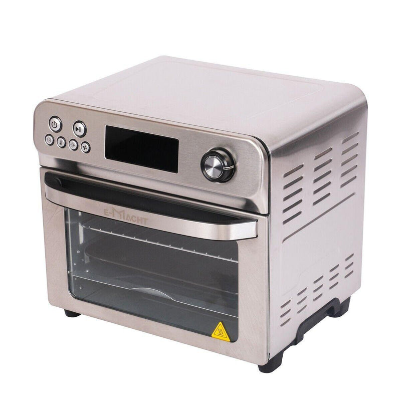 10-In-1 Air Fryer Toaster Oven, 24 QT Convection Countertop Oven Combination w/ 6 Accessories, Stainless Steel Finish, 1700W