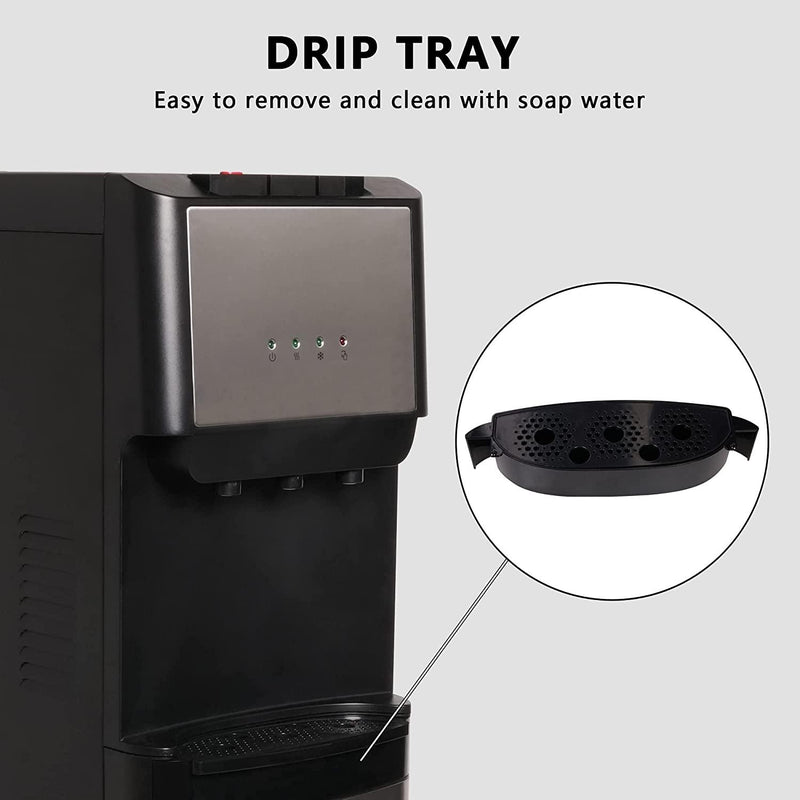 3-5 Gallon Bottom Loading Water Cooler Dispenser with 3-Temperature & Child Safety Lock, Black