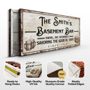 Swirl, Sip, Reminisce Basement Bar Sign