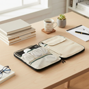 packlab Cream & Green iPad Sleeve Case – Slim Protective Tablet Case for iPad 10th Generation, iPad 11th Generation & iPad Air 11 Inch – Padded Zippered Tablet Sleeve with Organizer