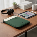 packlab Cream & Green iPad Sleeve Case – Slim Protective Tablet Case for iPad 10th Generation, iPad 11th Generation & iPad Air 11 Inch – Padded Zippered Tablet Sleeve with Organizer