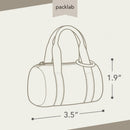 packlab Micro Nano Duffel Keychain - Black Mini Duffel Bag Coin Purse for Lip Balm, Earbuds & Everyday Essentials by Everything Mary