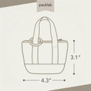 packlab Micro Nano Tote Keychain - Black Mini Tote Bag Coin Purse for Cards, Lip Balm & Everyday Essentials by Everything Mary