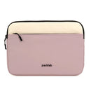 packlab Cream and Pink Laptop Sleeve with Front Pocket – Slim Padded 14 Inch Laptop Case – Minimal Computer Sleeve for Work, Travel, School & Everyday Carry by Everything Mary