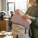packlab Cream and Pink Laptop Sleeve with Front Pocket – Slim Padded 14 Inch Laptop Case – Minimal Computer Sleeve for Work, Travel, School & Everyday Carry by Everything Mary