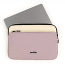packlab Cream and Pink Laptop Sleeve with Front Pocket – Slim Padded 14 Inch Laptop Case – Minimal Computer Sleeve for Work, Travel, School & Everyday Carry by Everything Mary