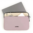 packlab Cream and Pink Laptop Sleeve with Front Pocket – Slim Padded 14 Inch Laptop Case – Minimal Computer Sleeve for Work, Travel, School & Everyday Carry by Everything Mary