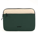 packlab Cream and Green Laptop Sleeve with Front Pocket – Slim Padded 14 Inch Laptop Case – Minimal Computer Sleeve for Work, Travel & Everyday Carry by Everything Mary