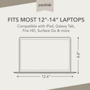 packlab Cream and Green Laptop Sleeve with Front Pocket – Slim Padded 14 Inch Laptop Case – Minimal Computer Sleeve for Work, Travel & Everyday Carry