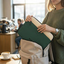packlab Cream and Green Laptop Sleeve with Front Pocket – Slim Padded 14 Inch Laptop Case – Minimal Computer Sleeve for Work, Travel & Everyday Carry by Everything Mary