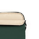 packlab Cream and Green Laptop Sleeve with Front Pocket – Slim Padded 14 Inch Laptop Case – Minimal Computer Sleeve for Work, Travel & Everyday Carry by Everything Mary