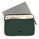 packlab Cream and Green Laptop Sleeve with Front Pocket – Slim Padded 14 Inch Laptop Case – Minimal Computer Sleeve for Work, Travel & Everyday Carry
