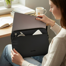 packlab Black Laptop Sleeve with Front Pocket – Slim Padded Laptop Case for 14 Inch Laptops – Minimal Computer Sleeve for Work, Travel & Everyday Carry