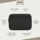 packlab Black Laptop Sleeve with Front Pocket – Slim Padded Laptop Case for 14 Inch Laptops – Minimal Computer Sleeve for Work, Travel & Everyday Carry