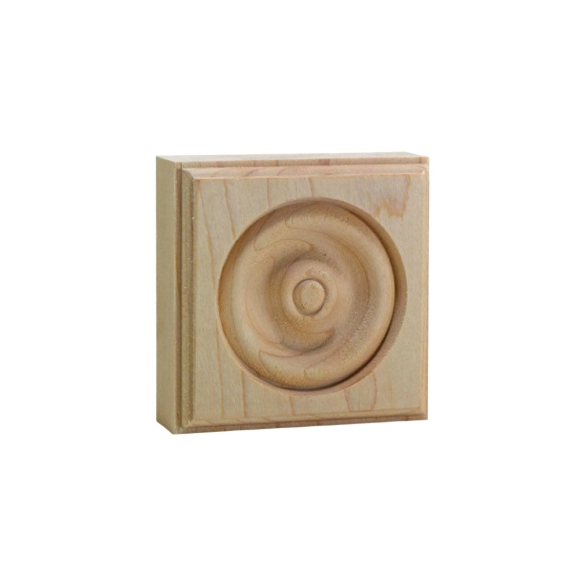 EWAP30 Rosette Casing Corner Block 1 inch x 3 inch Square Unfinished, photo 3 of 5