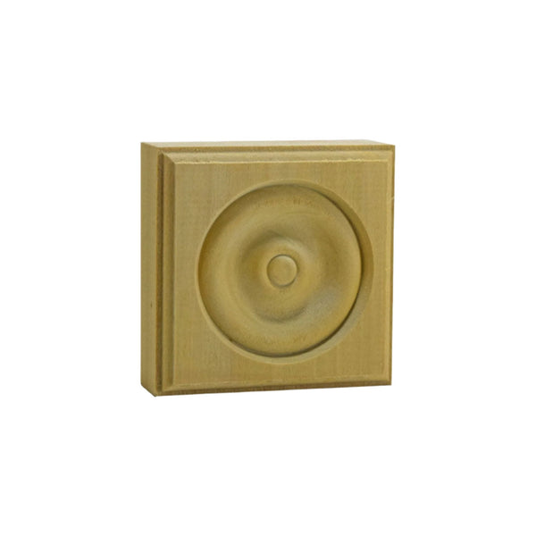 EWAP30 Rosette Casing Corner Block 1 inch x 3 inch Square Unfinished