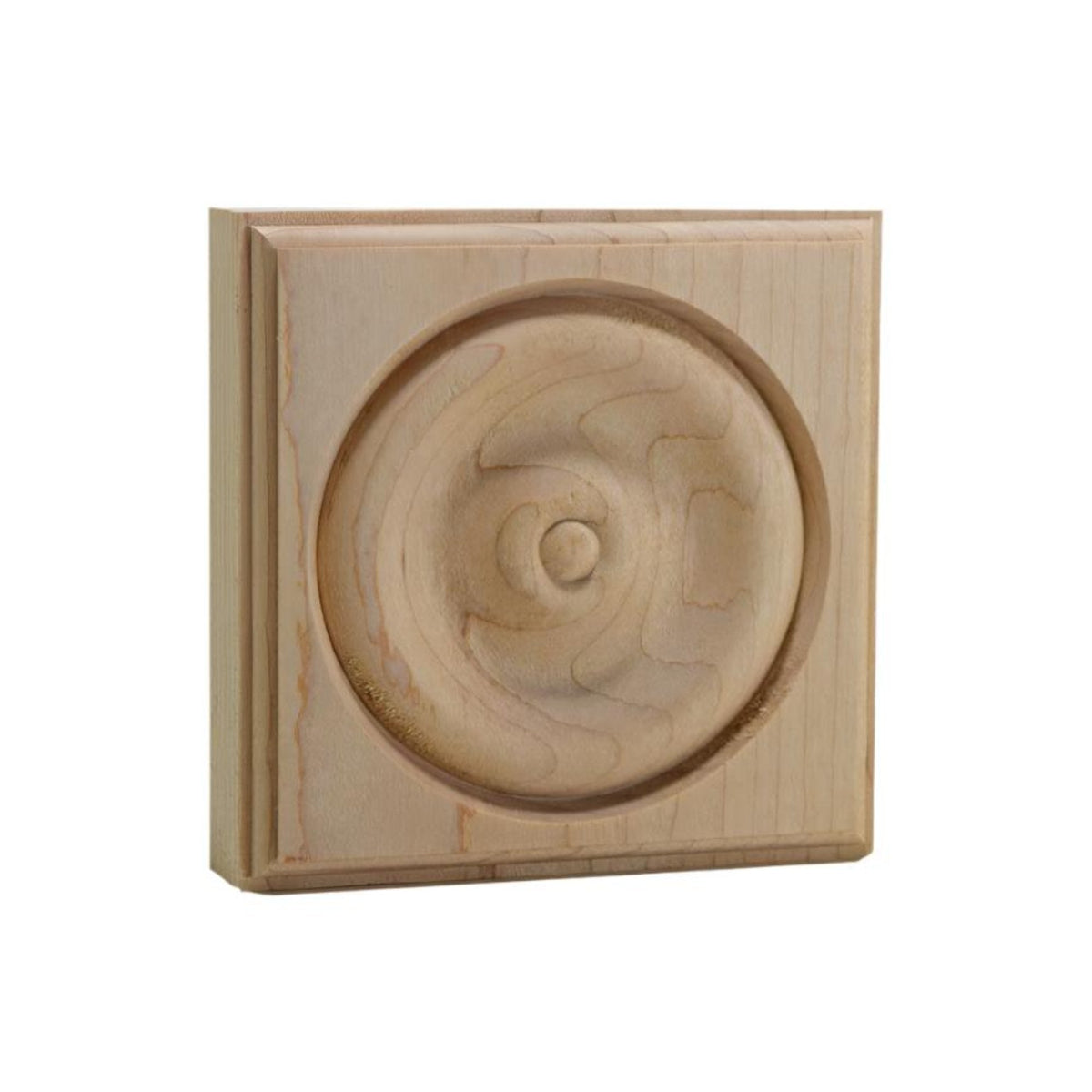 EWAP40 Rosette Casing Corner Block 1 inch x 4 inch Square Unfinished, photo 3 of 6