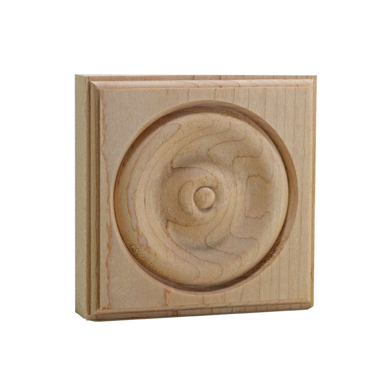 EWAP40 Rosette Casing Corner Block 1 inch x 4 inch Square