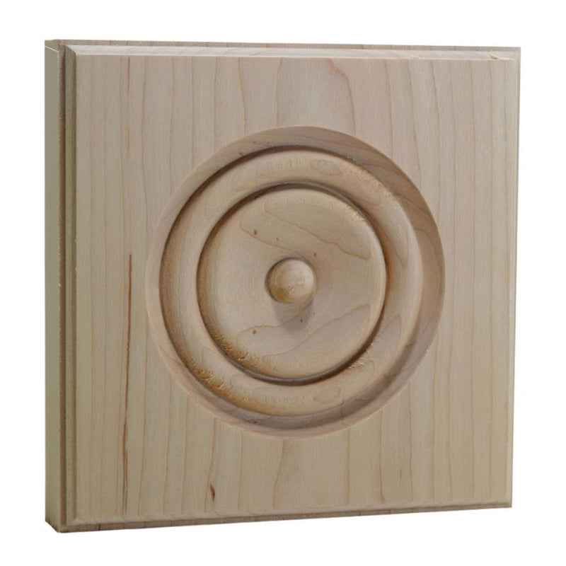 EWAP90 Rosette Casing Corner Block 1 inch x 5-1/2 inch Square Unfinished