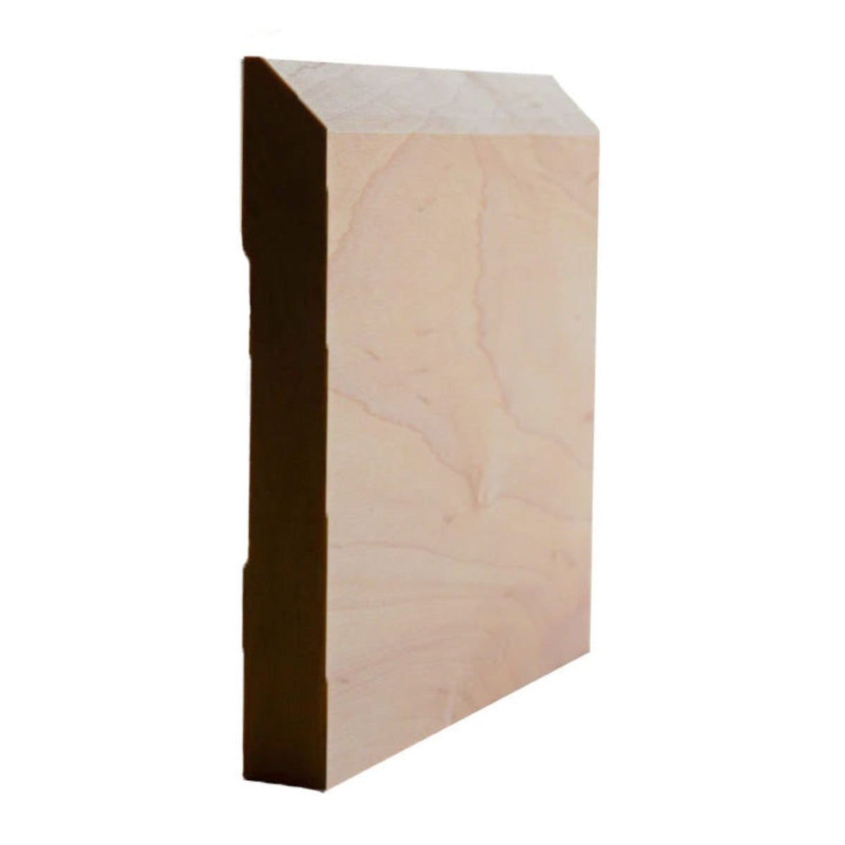 EWBB15 Beveled Edge Baseboard 5-1/4" Tall x 11/16" Moulding Unfinished, photo 4 of 6