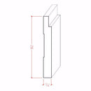 EWBB18 Notched Baseboard 5-1/4" Tall x 11/16"Moulding. Unfinished