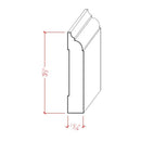 EWBB22 Nose & Cove 3-1/2" Tall x 11/16" Baseboard Moulding. Unfinished