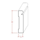 EWBB25 Beaded 3-1/2" Tall x 3/4" Baseboard Moulding. Unfinished