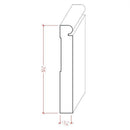 EWBB26 Beaded 5-1/4" Tall x 11/16" Baseboard Moulding. Unfinished