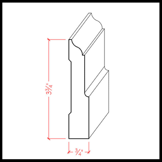 EWBB31 Colonial 3-1/2 inch Baseboard Moulding