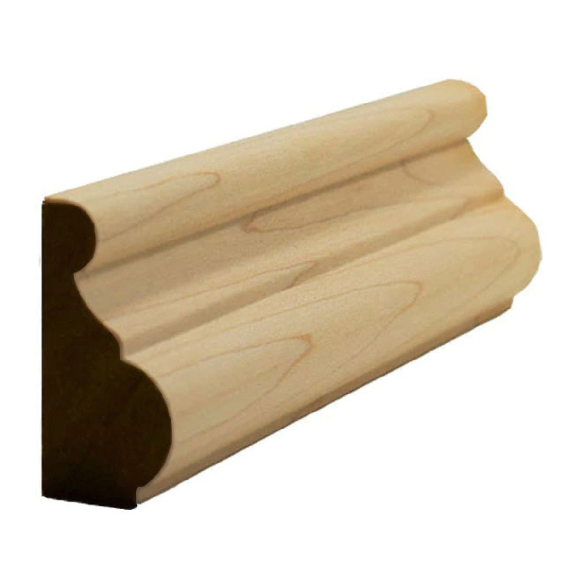 EWBC13 Traditional 1-3/8" Tall x 11/16" Base Cap Moulding. Unfinished, photo 4 of 8