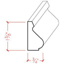 EWBC14 Colonial 1-3/8" Tall x 3/4" Base Cap Moulding. Unfinished