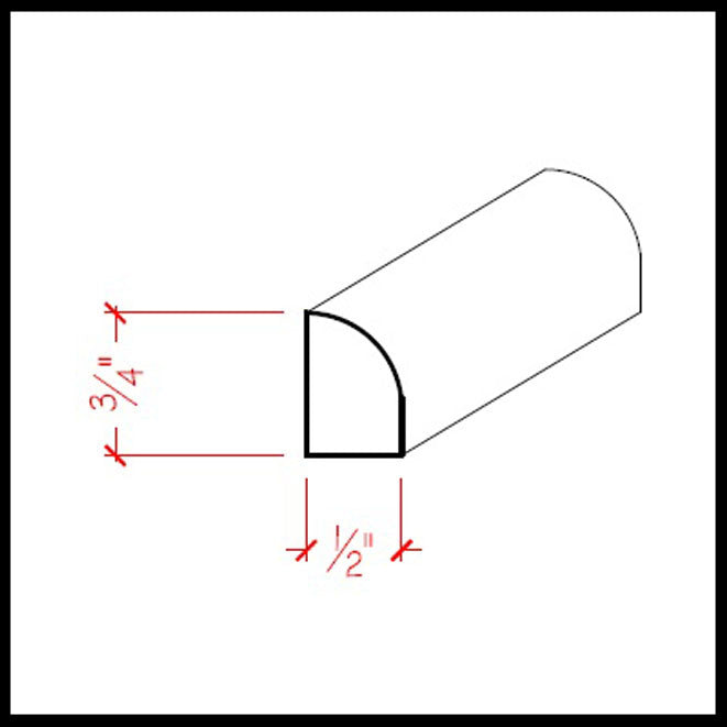 EWBS11 Baseboard Shoe Quarter Round and Doorstop