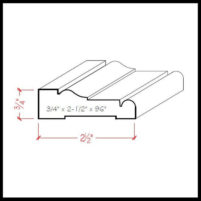 EWCA16 Casing 2-1/2 inch Trim Moulding