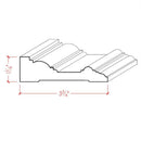 EWCA22 Traditional Casing 3-3/4" wide x 1" Trim. Unfinished Moulding