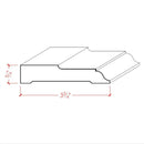 EWCA27 Colonial Casing 3-3/4" wide x 3/4" Trim. Unfinished Moulding