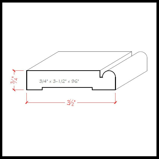 EWCA30 Beaded 3-1/2 inch Casing Trim Moulding