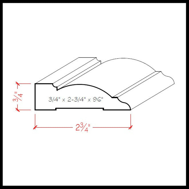 EWCA32 Casing 2-3/4 inch Trim Moulding