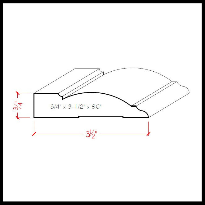 EWCA33 Casing 3-1/2 inch Trim Moulding