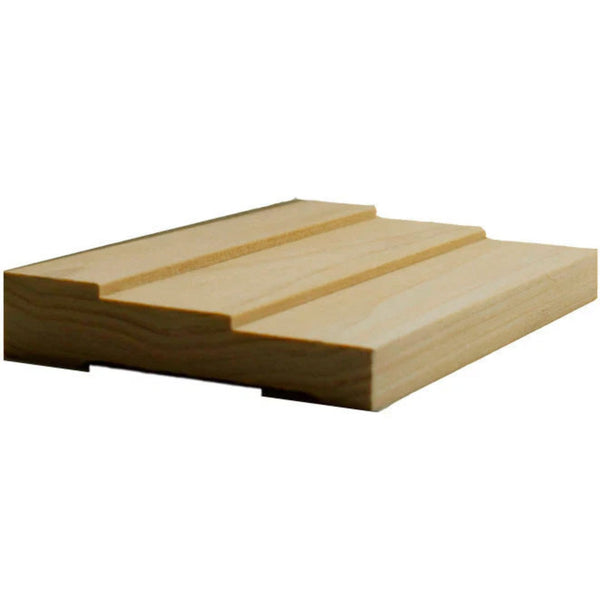 EWCA35 Contemporary 3-1/2" wide x 3/4" Stepped Casing. Unfinished Trim