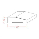 EWCA41 Contemporary 2-1/2" wide x 3/4" Beveled Casing. Unfinished Trim