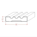 EWCA46 Fluted 3-1/2" wide x 3/4" Casing. Unfinished Trim